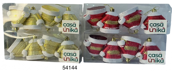 SET GORRO COLGANTE P/ARBOL 4/1 8.5X23.5CM
