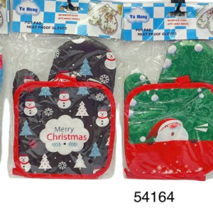 SET DE GUANTE P/COCINA DE NAVIDAD 2/1
