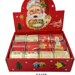 CINTA DECORATIVA P/NAVIDAD 6.3CMx3YDS