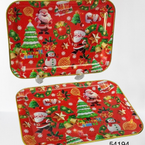BANDEJA DE NAVIDAD PLASTICA 42X30.5CM