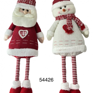 MUÑECO SANTA/HOMBRENIEVE/RENO C/EXTENSION 40-72CM