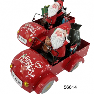 CARRO ADORNO DE NAVIDAD 26.5X13.5X16CM