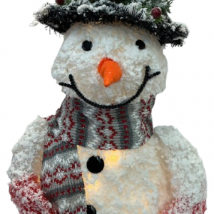 HOMBRE NIEVE NAVIDAD C/LUZ 50CM