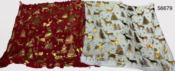 FORRO P/COJIN C/DISEÑO NAVIDAD 43X43CM