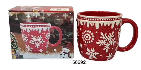 POZUELO CERAMICA C/DISEÑO NAVIDAD 10X10CM