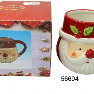 POZUELO CERAMICA C/DISEÑO NAVIDAD 8.4X9.8CM