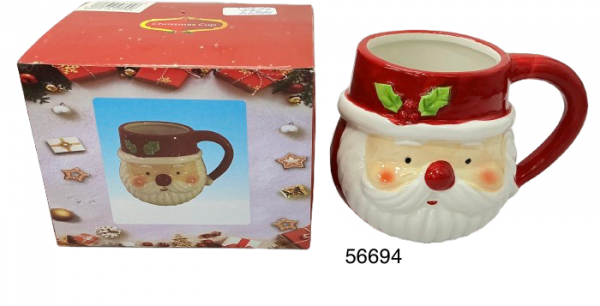 POZUELO CERAMICA C/DISEÑO NAVIDAD 8.4X9.8CM