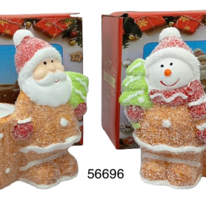 FIGURA NAVIDAD CERAMICA C/VELA 13.5X11.3CM