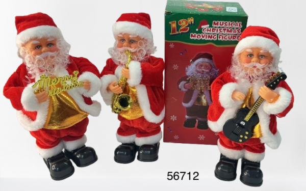 FIGURA SANTA C/MUSICA 30CM