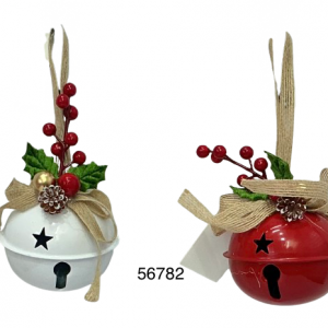 CASCABEL ADORNO NAVIDAD C/ACCESORIO 8CM