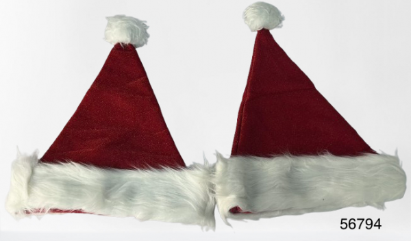 GORRO DE NAVIDAD PREMIUM C/BRILLO 22X37CM