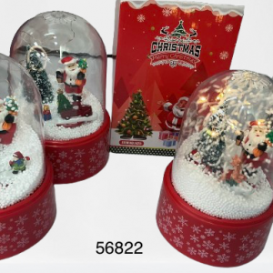 BOLA DE CRISTAL DE NAVIDAD C/LUZ 14.5X21CM