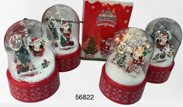 BOLA DE CRISTAL DE NAVIDAD C/LUZ 14.5X21CM