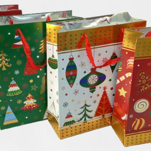 BOLSA P/REGALO NAVIDAD 26X32X10CM