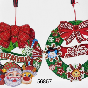 CORONA PAPEL NAVIDAD 39CM