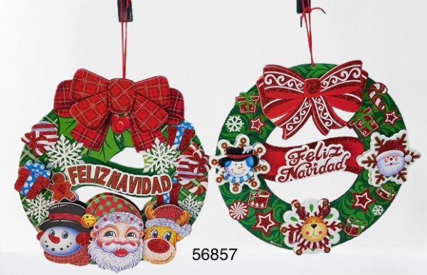 CORONA PAPEL NAVIDAD 39CM