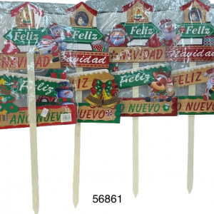 LETRERO ADORNO DE NAVIDAD 32X78CM