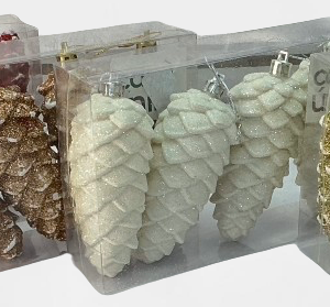 ADORNO PINO COLGANTE P/ARBOL 10CM 4/1