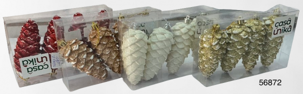 ADORNO PINO COLGANTE P/ARBOL 10CM 4/1
