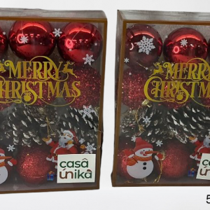 SET BOLAS RJO P/ARBOL DE NAVIDAD 12/1 6CM