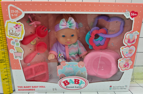 MUÑECA 9" C/ACCESORIOS CAJA