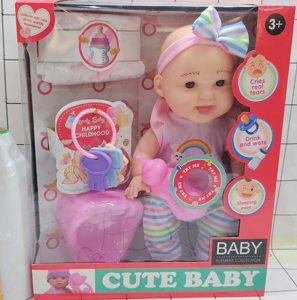 MUÑECA 14" C/ACCESORIOS+MUSICA