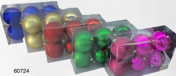 SET BOLAS DE NAVIDAD 6/1 10CM