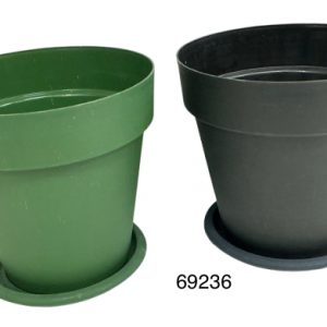 MACETERO PLASTICO C/PLATO 20X19CM