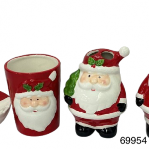 SET ACCESORIOS P/BAÑO DE NAVIDAD 4/1