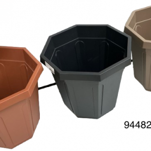 MACETERO PLASTICO OCTAGONAL 35.5X35.5X32CM