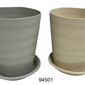 MACETERO PLASTICO C/BASE 23X26CM