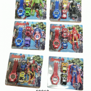 SET FIGURA C/RELOJ+CARROS 4/1 BLISTER