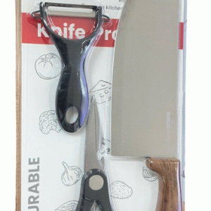 SET CUCHILLO 30CM + TIJERA 20CM + PELADOR 13CM 3/1