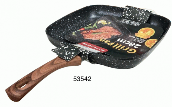 SARTEN CUADRADO PARRILLA PREMIUM 28.8X28.8X47CM