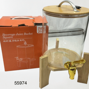 JARRON CRISTAL C/TAPA MADERA 3.6L