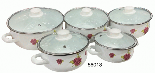 SET OLLA ESMALTADA C/DISEÑO 5/1 16/19/20/22/25CM