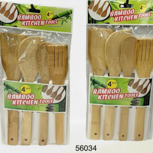 SET UTENSILIOS P/COCINA MADERA 4/1