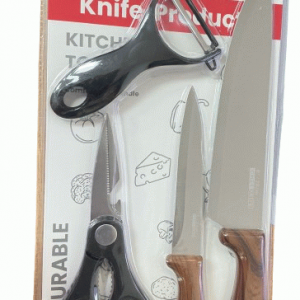 SET CUCHILLO C/TIJERA+PELADOR 4/1