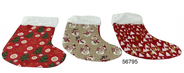 BOTA DE NAVIDAD C/DISEÑO 17X40CM