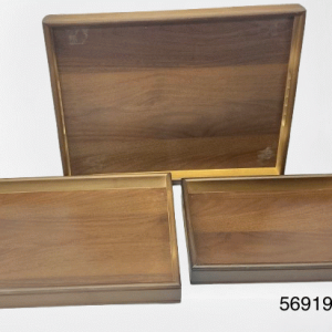 SET BANDEJA MADERA 3/1 30/35/40CM