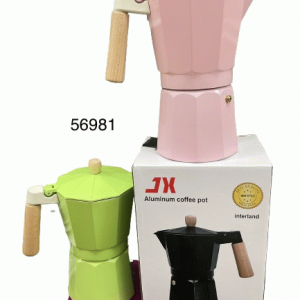 GRECA ACERO INOX 12TZA C/MANGO MADERA