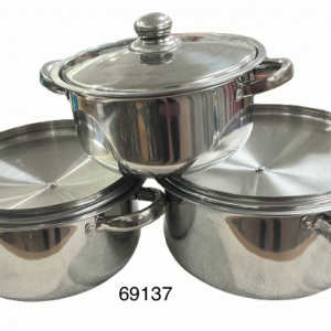 SET DE OLLAS ALUMIN C/TAPA 5/1 16/18/20/22/24CM