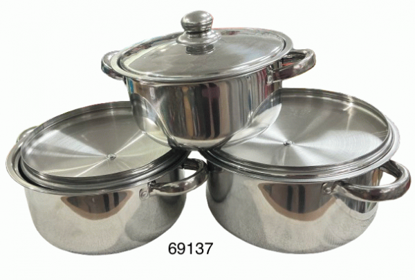 SET DE OLLAS ALUMIN C/TAPA 5/1 16/18/20/22/24CM