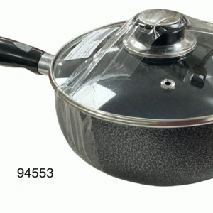 OLLA ACERO INOX C/TAPA CRISTAL 18CM