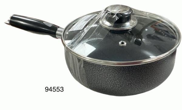 OLLA ACERO INOX C/TAPA CRISTAL 18CM