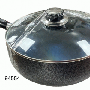 OLLA ACERO INOX C/TAPA CRISTAL 22CM