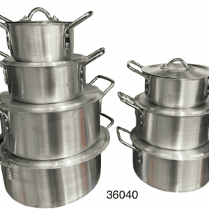 SET OLLAS ALUMINO C/TAPA ALUM 14/16/18/20/22/24/26CM 7/1