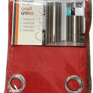 CASAUNIKA CORTINA BKOUT ROJO 140X230CM