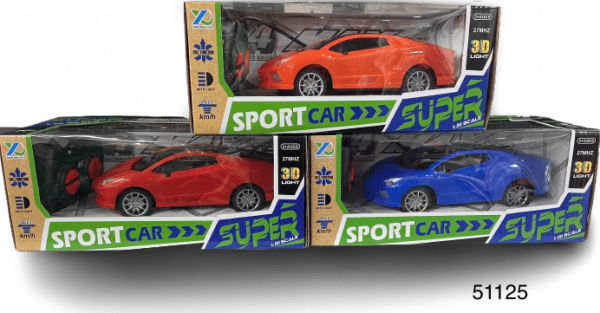 CARRO DEPORTIVO CONTROL 1:18 C/FUNCIONES CAJA