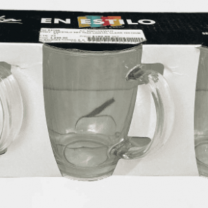 ENESTILO SET TAZA CRISTAL CLEAR 10X10CM 3/1